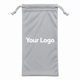 Custom Microfiber Drawstring Sunglasses Pouch – Soft Eyeglass Storage Bag, Protective Glasses Case