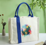 Bolsa de lona estructurada premium: bolsa reutilizable con embalaje boutique e impresión personalizada.