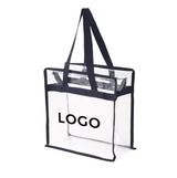 Bolsa de viaje con logotipo personalizado para chicas, muy vendida, con bolsas de plástico PVC transparente.