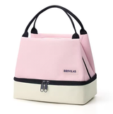 Bolsa térmica multifuncional de doble capa con aislamiento térmico, impermeable y resistente a las manchas, Oxford, con logotipo personalizado, venta al por mayor