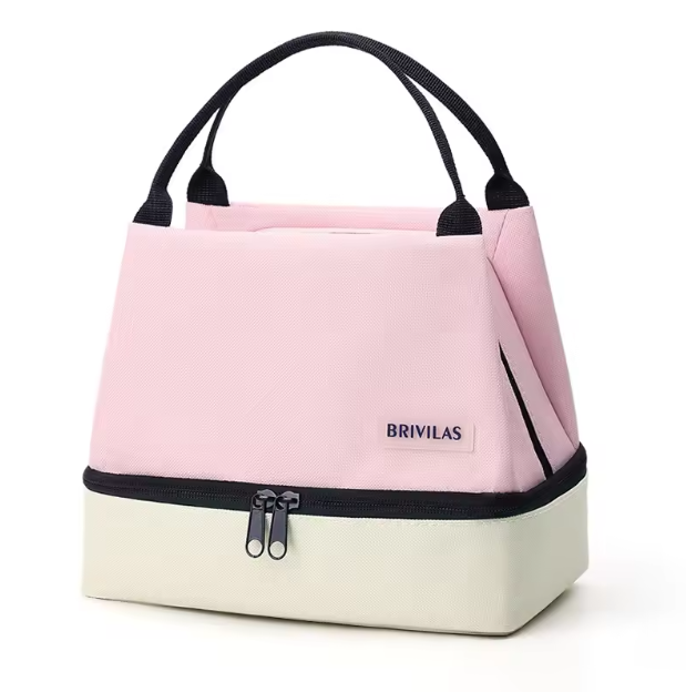 Bolsa térmica multifuncional de doble capa con aislamiento térmico, impermeable y resistente a las manchas, Oxford, con logotipo personalizado, venta al por mayor