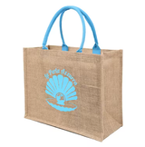 Bolsa de yute de arpillera con logotipo personalizado para mujer, gran oferta, libre movimiento, portabilidad, el modelo más nuevo para compras.