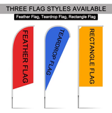 Outdoor Custom Printed Two Sided Heavy Duty Pole Feather Wing Banner with X-based Windproof Feather Flag