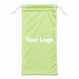 Custom Microfiber Drawstring Sunglasses Pouch – Soft Eyeglass Storage Bag, Protective Glasses Case