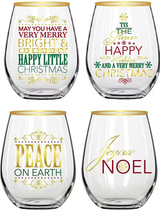 Copas de vino sin tallo doradas personalizadas de 12 oz, vasos transparentes para beber, perfectos para fiestas al aire libre.