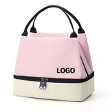 Bolsa térmica multifuncional de doble capa con aislamiento térmico, impermeable y resistente a las manchas, Oxford, con logotipo personalizado, venta al por mayor