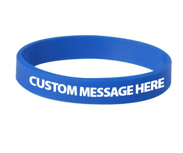 Custom Rubber Wristbands Embossed Rubber Bracelet Food Grade Silicone Rubber Wristband for Promotion