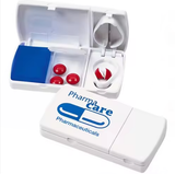 Home Travel Custom Logo Medicine Box Pocket Case Portable Plastic Pill Storage Box With Cutter