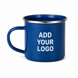 Custom 12 oz (350ml) Enamel Camp Mug – Durable Vintage-Style Camping Cup with Logo Printing