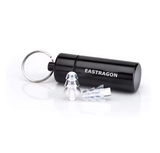 Custom Logo Promotional Gift Portable EarPlug Carrying Case Waterproof Metal Earplug Case Keychain