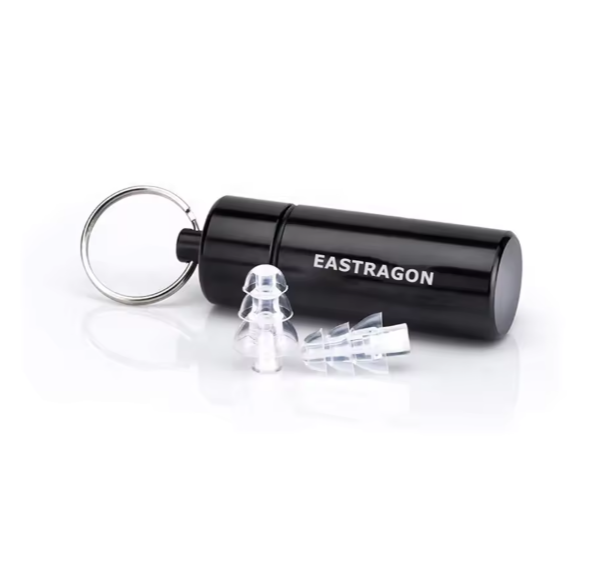 Custom Logo Promotional Gift Portable EarPlug Carrying Case Waterproof Metal Earplug Case Keychain