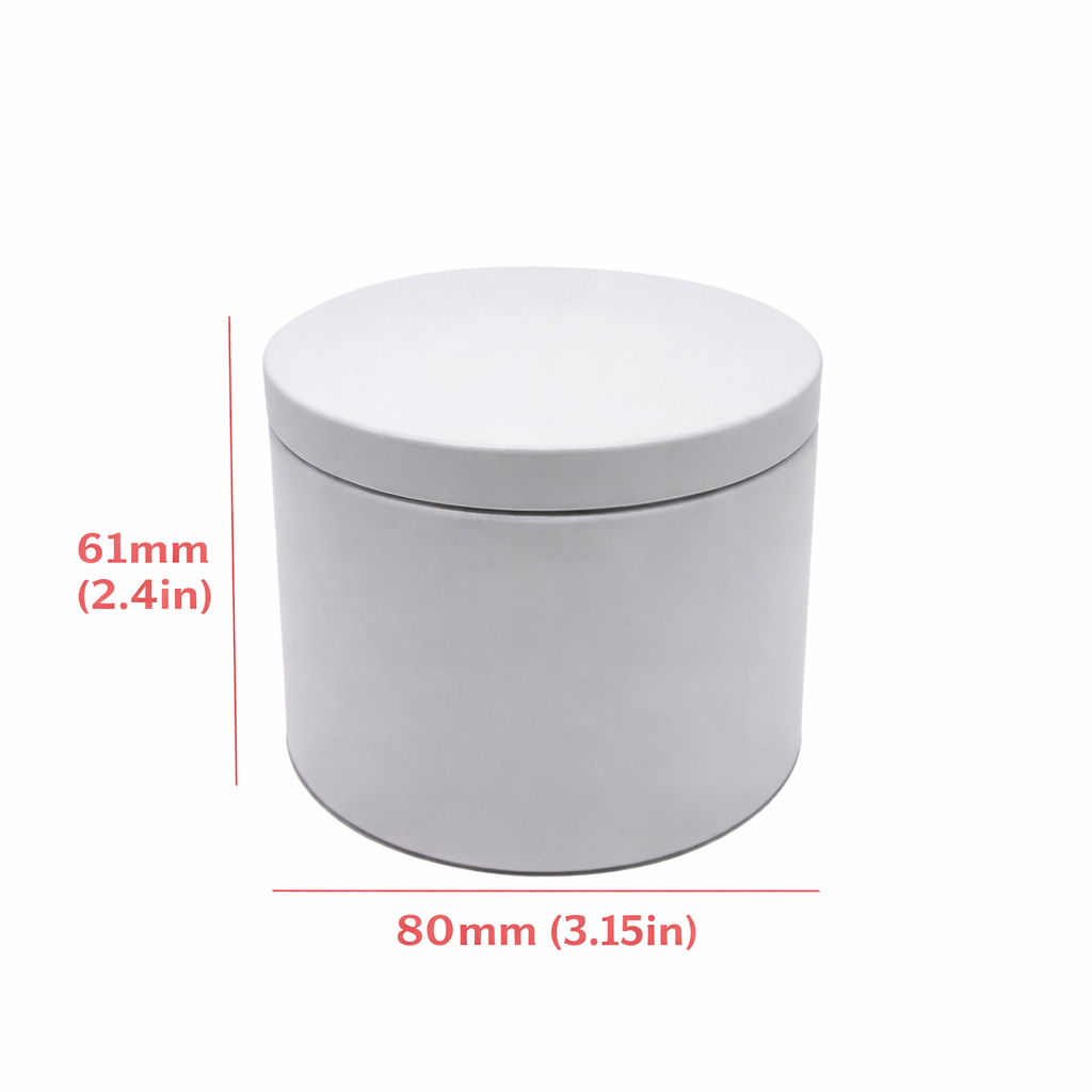 Latas redondas de 4oz y 8oz para velas - Envases metálicos para velas, té, dulces y regalos - Logotipo personalizado disponible