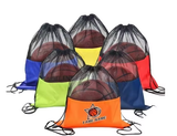 Mesh Pocket Sports Drawstring Backpack (Lightweight Polyester, Custom Logo)
