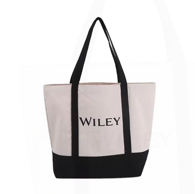 Bolsas de compras de algodón personalizadas a granel para damas con impresión de logotipo 