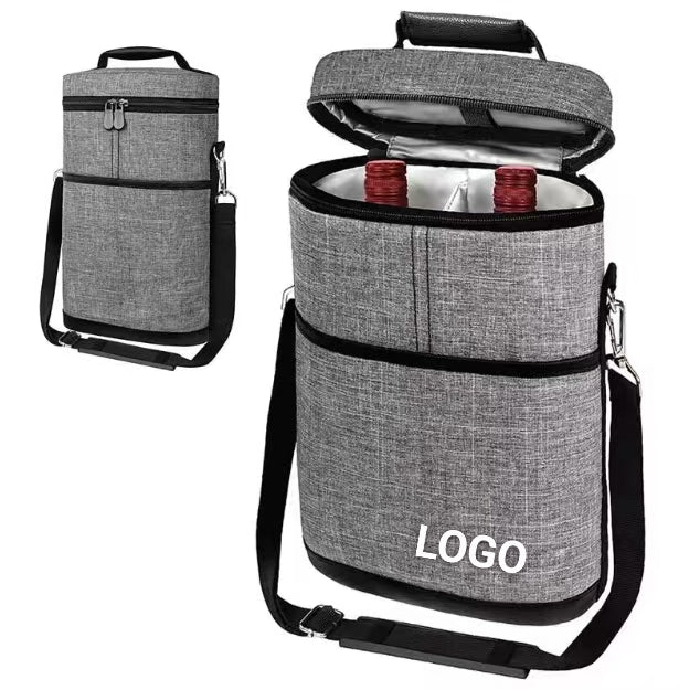 Bolsa térmica portátil para picnic, con aislamiento moderno, de tela Oxford, con capacidad de 15 litros, para vino y hielo, en color champán.