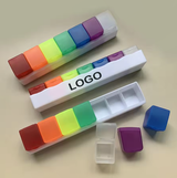 Customized Logo Promotion Colorful Plastic 7 Days Pill Box Medicine Organizer Weekly Pill Case