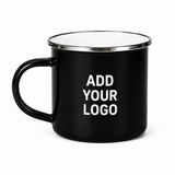 Custom 12 oz (350ml) Enamel Camp Mug – Durable Vintage-Style Camping Cup with Logo Printing