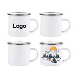 Custom Logo Enamel Mug Camp Mug Personalized Enamel Mugs with Logo