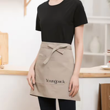 Delantal impermeable de uniforme de camarero con estampado de dibujos animados, para limpiarse las manos, con logotipo personalizado, para cocina y hogar, venta al por mayor