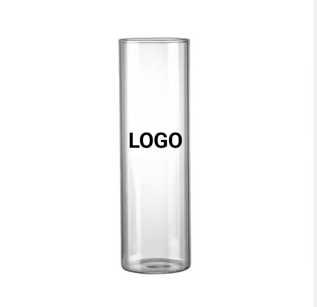 Custom Logo Clear Thin Colin Cup Drinking Tumbler Food Safe Highball Glass Long Drink Collins Glass