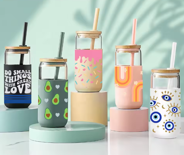 Funda de silicona para parachoques de taza con logotipo personalizado, resistente al calor, para botella 