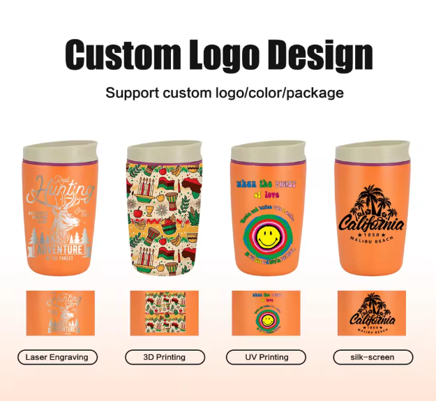 Vaso de acero inoxidable con logotipo personalizado, térmico y creativo, botella de agua personalizada, a prueba de fugas, para viaje.