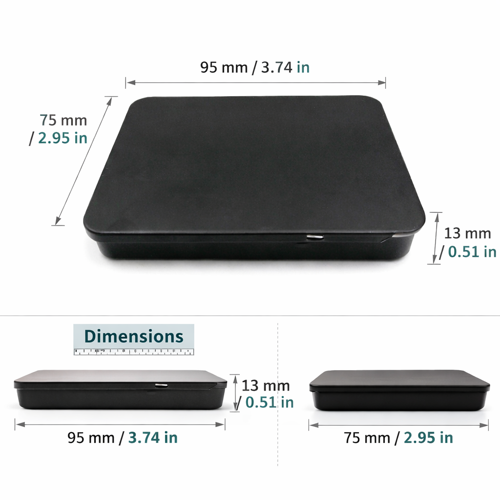 Caja de hojalata deslizable con cerradura – Lata de metal para caramelos de menta/pastillas