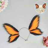 H0009 Butterfly Headband Butterfly-shaped Head Band Plush Hair Hoop Cute Fancy Headband for Daily Wear, Parties & Cosplay