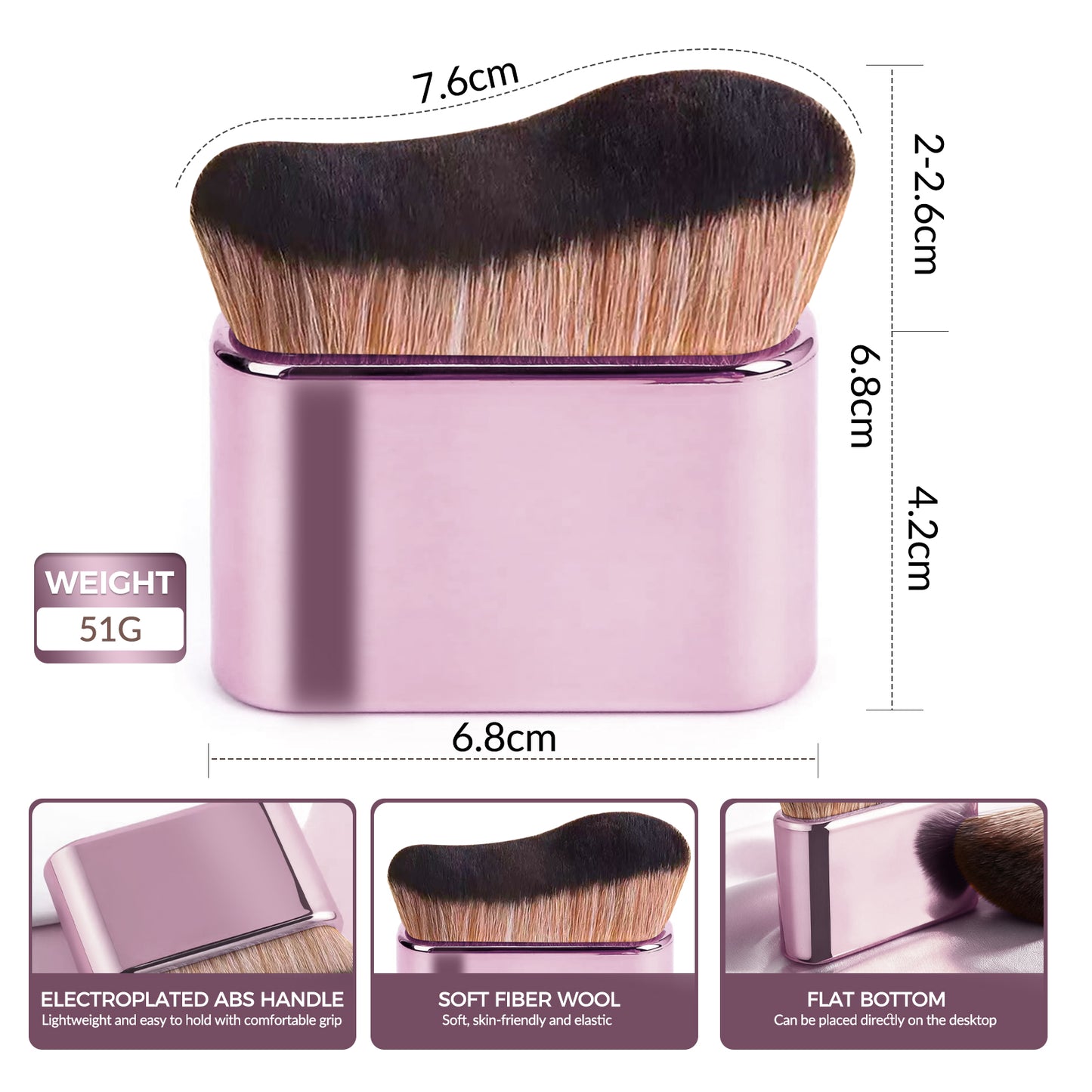 2025 New Design Self Tanner Custom Logo Flat Body Face Foundation Private Label Luxury Single Custom Professional Makeup Brush