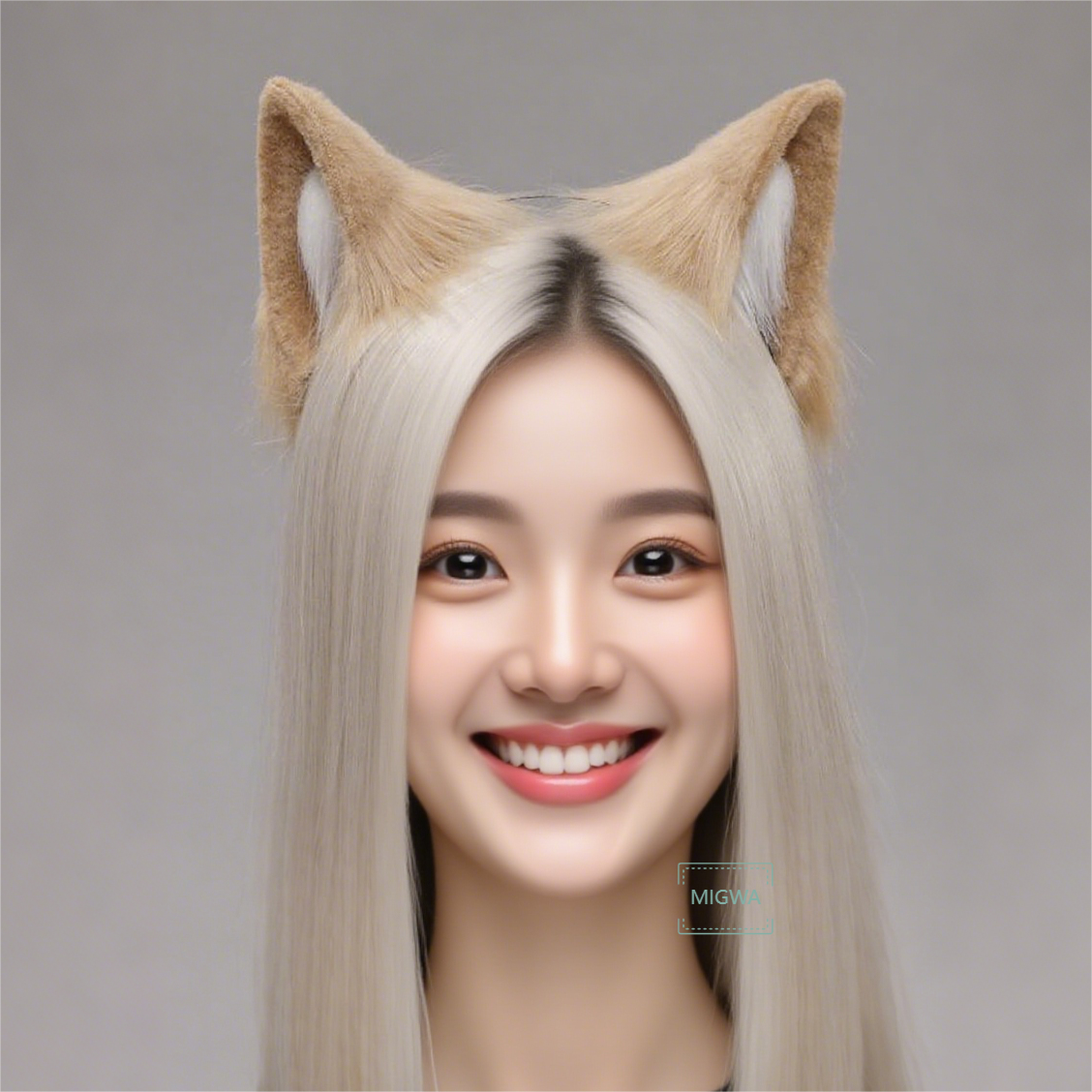 E0074 Brown Pointy Cat Ear Headband Japanese Style Handmade Animal Ear Accessory Lolita Hair Decoration for Anime Conventions