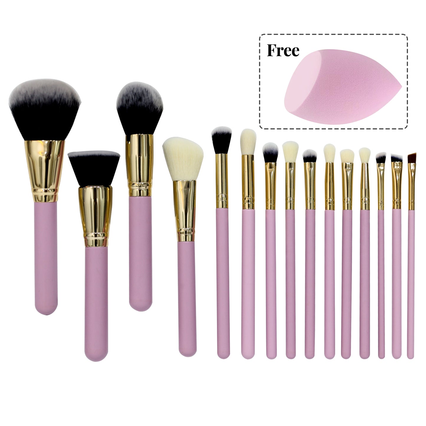 15 Pcs Makeup Brush Set Professional Premium Synthetic Powder Foundation Contour Blush Concealer Eye Shadow Makeup Brushes