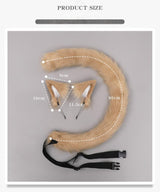 E0074 Brown Pointy Cat Ear Headband Japanese Style Handmade Animal Ear Accessory Lolita Hair Decoration for Anime Conventions