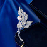 Elegant Women's Brooch Micro-Inlaid Color Zirconium Corsage Alloy Rose Brooch Pin Dinner Dress Flower Brooch