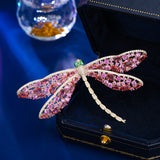 Elegant Women's Brooch Micro-Inlaid Color Zirconium Corsage Alloy Rose Brooch Pin Dinner Dress Flower Brooch