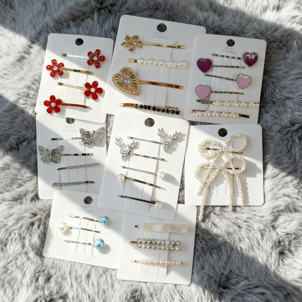 Korean Fashion Pearl Rhinestone Shining Hair Clip Luxurious Hair Accessories for Girls and Homo Sapiens Wedding Accessories