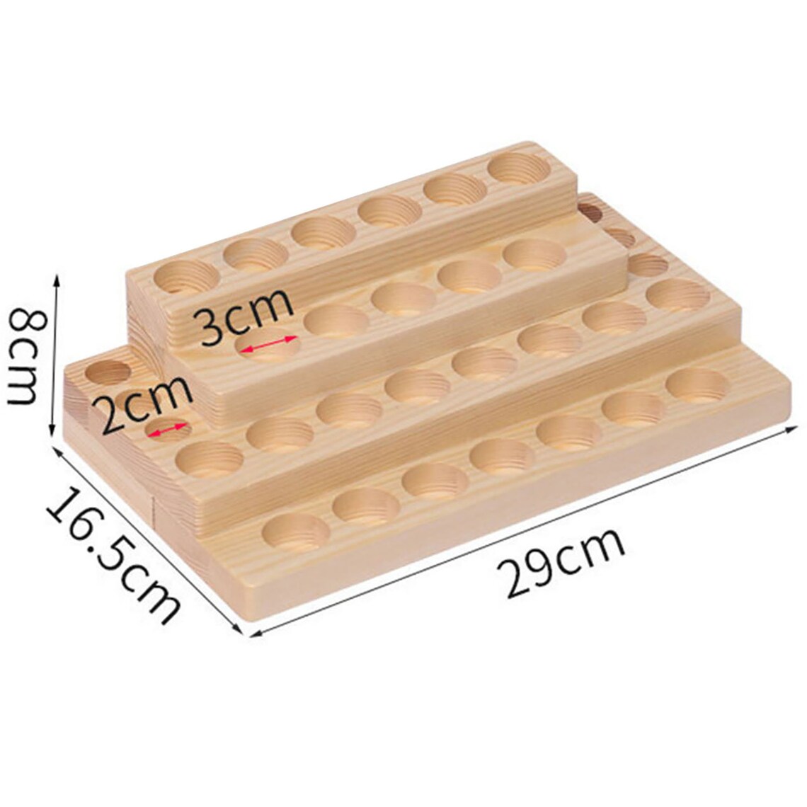 Organizador de exhibición de aceites esenciales de madera para aromaterapia moderno con soporte circular para estuche de belleza