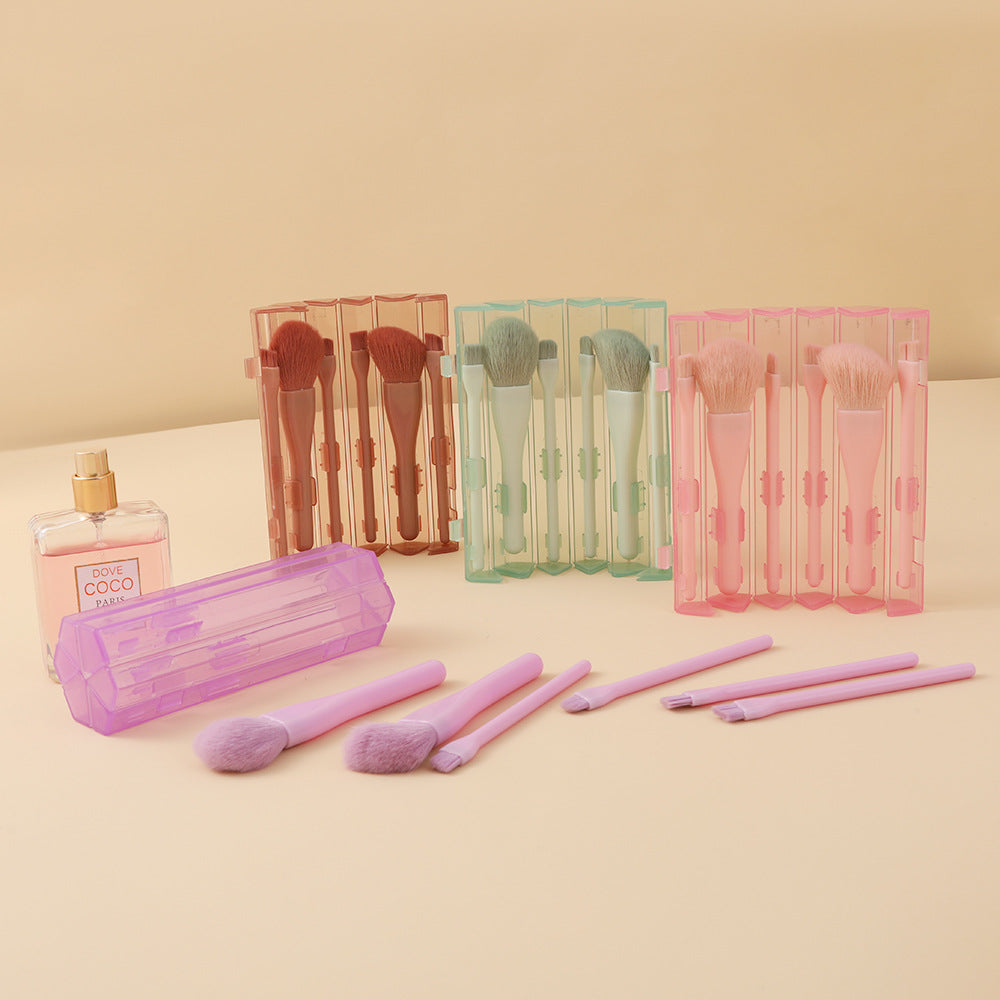 New Color Makeup Brush 6pcs Set Multifunctional Portable Box Makeup Brush Eye Beauty Tool Set