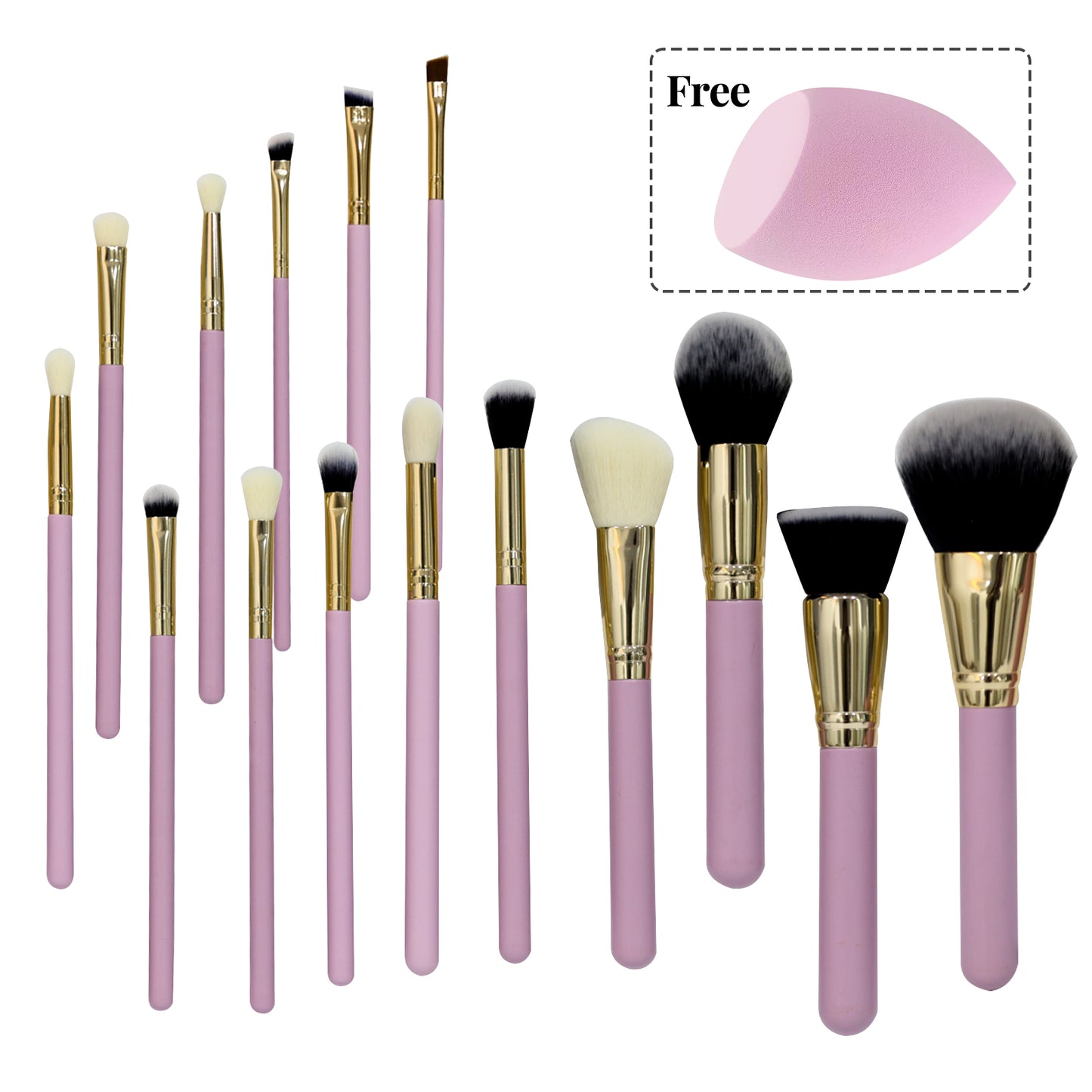 15 Pcs Makeup Brush Set Professional Premium Synthetic Powder Foundation Contour Blush Concealer Eye Shadow Makeup Brushes