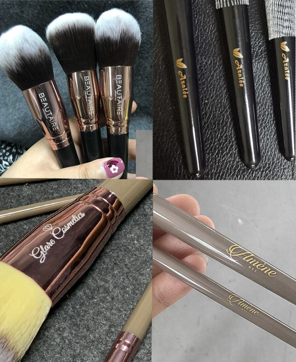 Juego de brochas de maquillaje veganas al por mayor para sombras de ojos, herramienta de maquillaje profesional, marca privada personalizada, color negro y marrón, 15 piezas