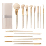 NATURE BROWN Makeup Brush Gift Set 14Pcs Professional Makeup Brush Premium Synthetic Kabuki Brush Set for Your Face