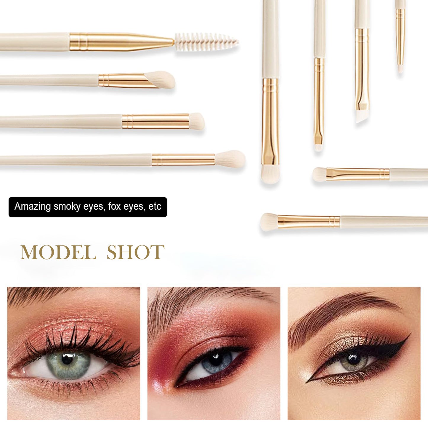 NATURE BROWN Makeup Brush Gift Set 14Pcs Professional Makeup Brush Premium Synthetic Kabuki Brush Set for Your Face