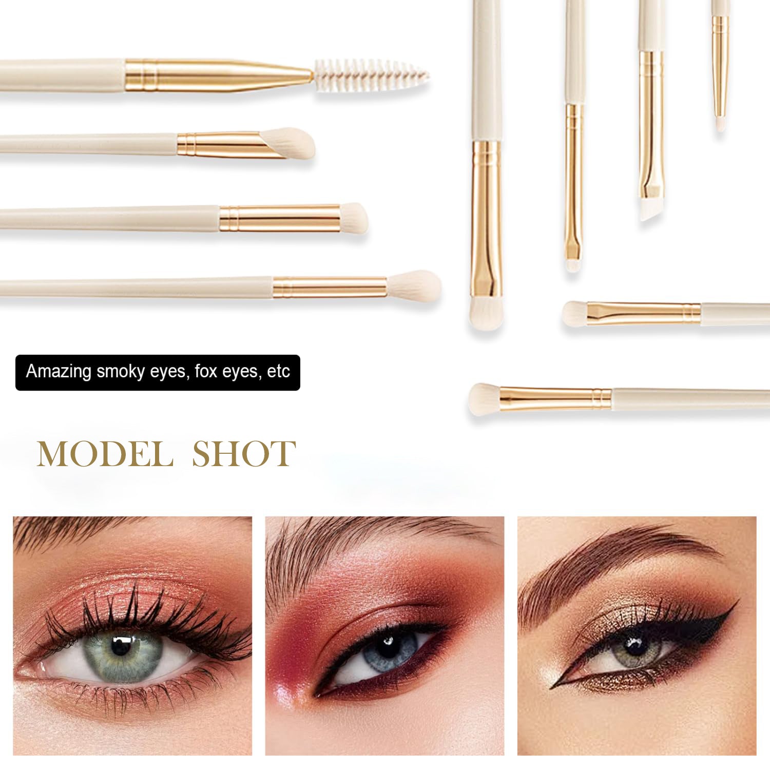 NATURE BROWN Makeup Brush Gift Set 14Pcs Professional Makeup Brush Premium Synthetic Kabuki Brush Set for Your Face