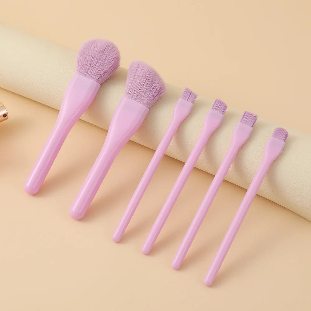 New Color Makeup Brush 6pcs Set Multifunctional Portable Box Makeup Brush Eye Beauty Tool Set