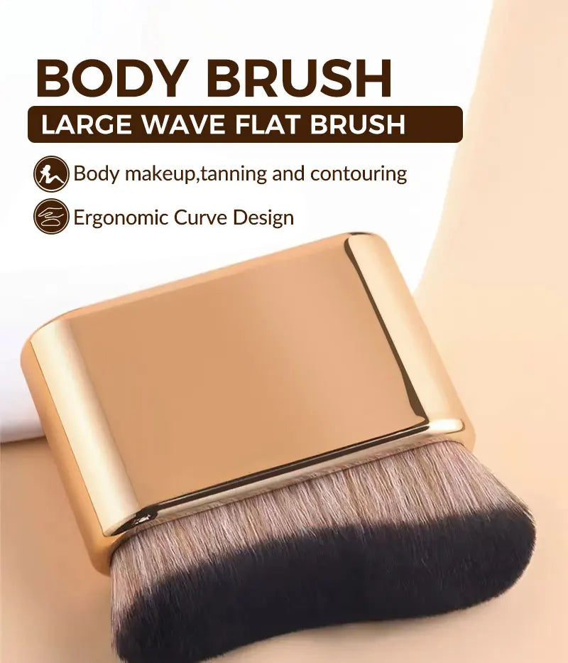 2025 New Design Self Tanner Custom Logo Flat Body Face Foundation Private Label Luxury Single Custom Professional Makeup Brush