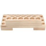 Organizador de exhibición de aceites esenciales de madera para aromaterapia moderno con soporte circular para estuche de belleza