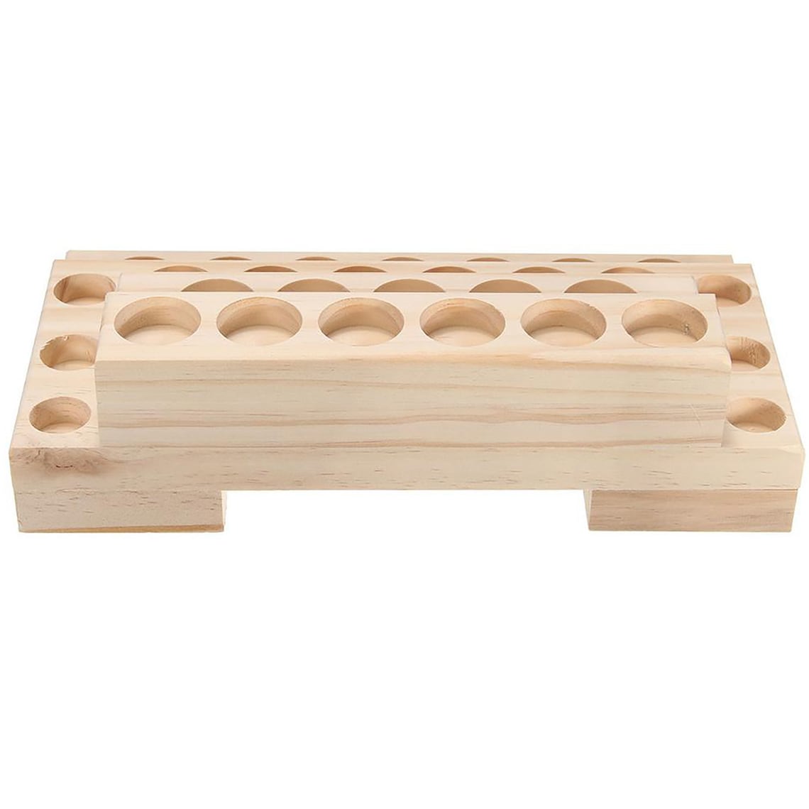 Organizador de exhibición de aceites esenciales de madera para aromaterapia moderno con soporte circular para estuche de belleza