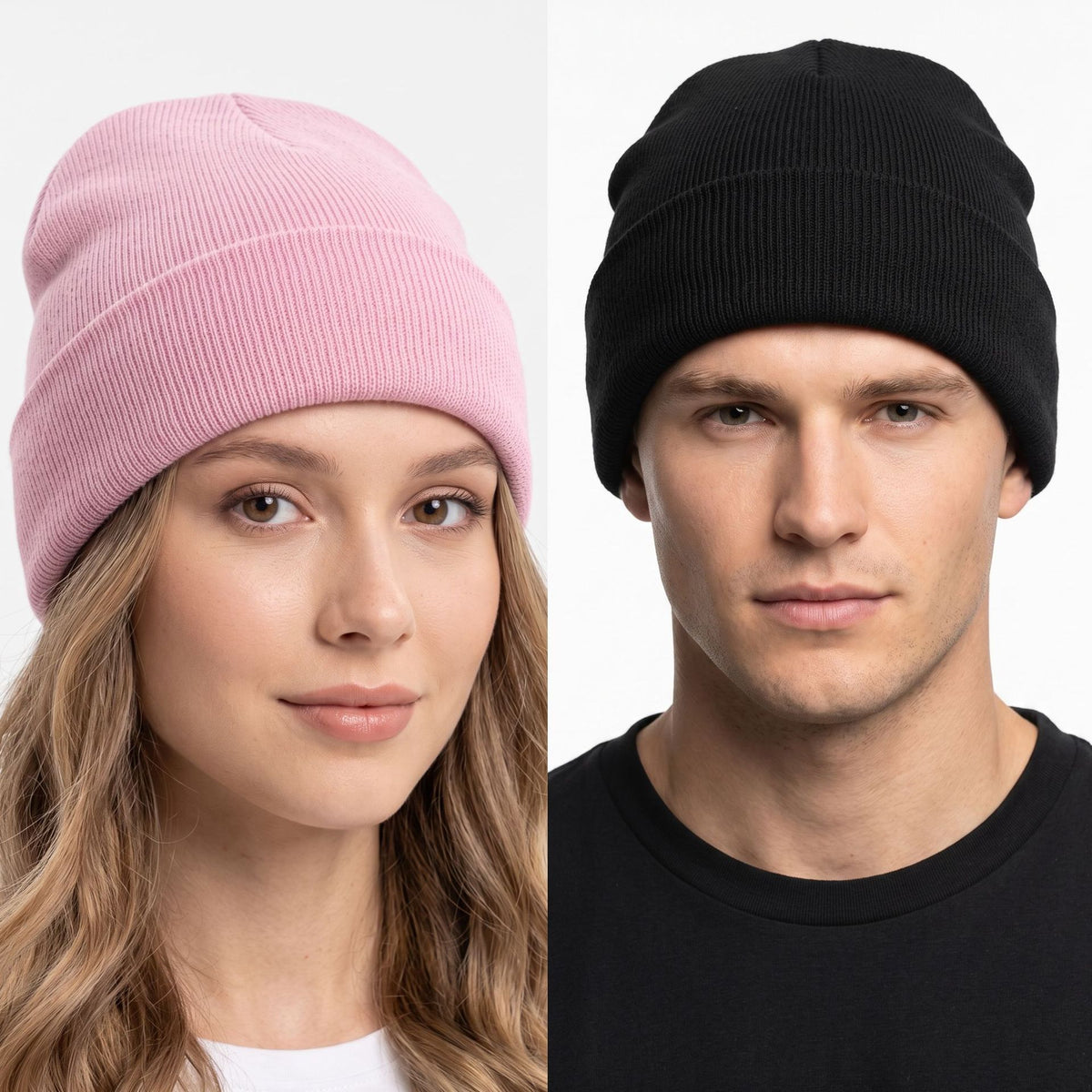 Custom Logo Winter Knit Beanie – Unisex Acrylic Warm Hat