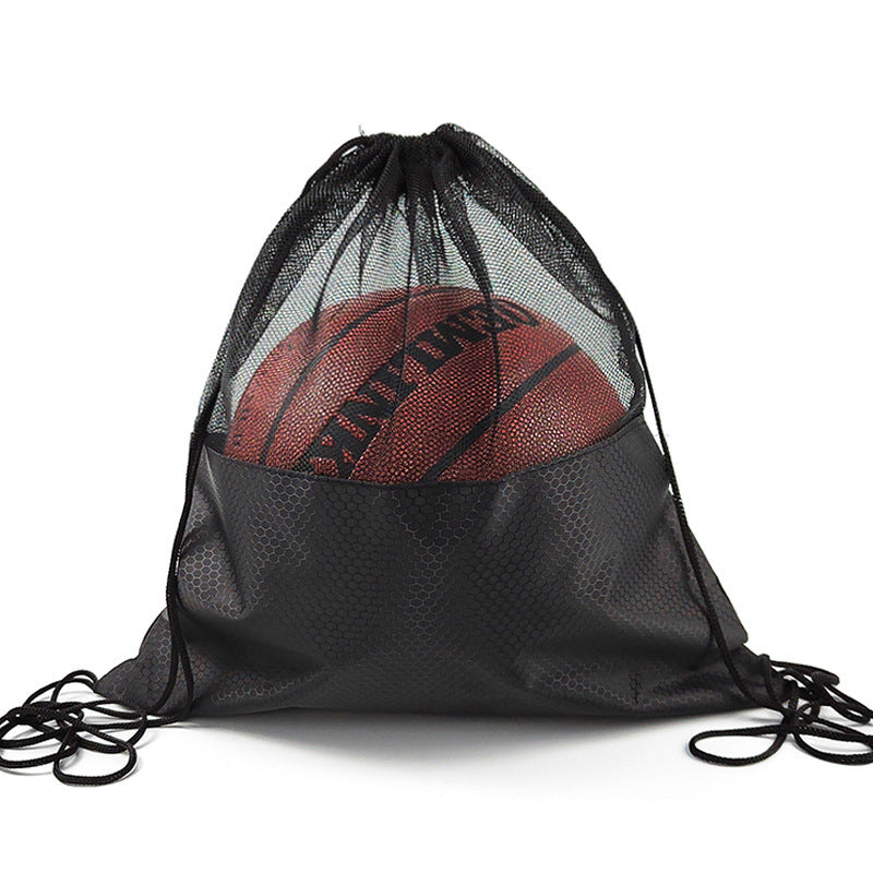 Mesh Pocket Sports Drawstring Backpack (Lightweight Polyester, Custom Logo)
