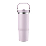 Vaso de viaje con aislamiento al vacío de acero inoxidable 304 de 30 oz con asa, taza de coche de doble pared, taza de café portátil, marca personalizada disponible