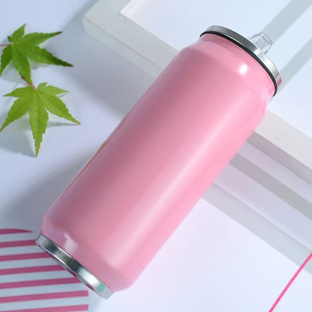 Vaso de acero inoxidable de 16 oz con aislamiento al vacío y logotipo personalizado, taza de viaje de doble pared, diseño de dibujos animados, para cerveza y café.
